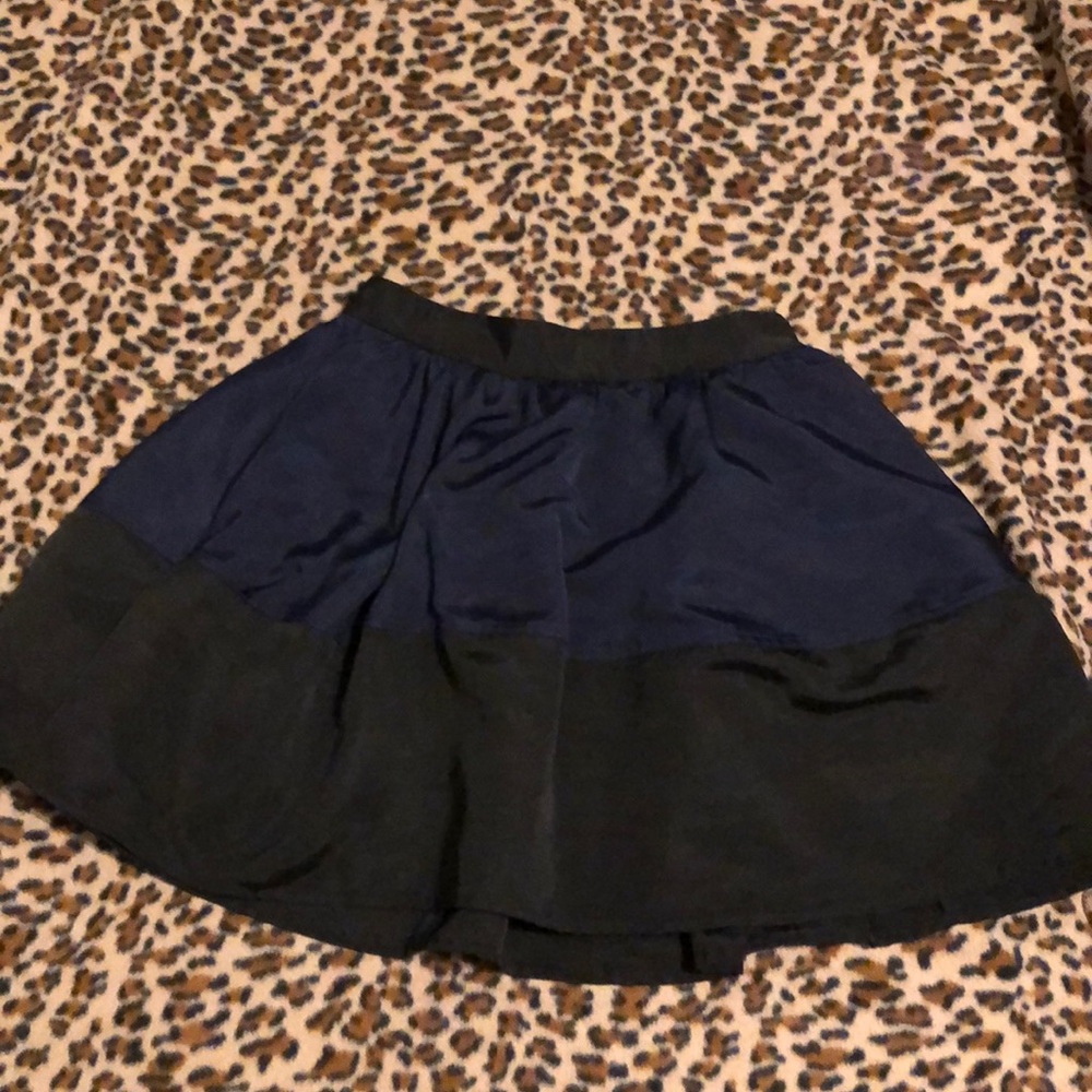 Blue/Black Color block Skirt